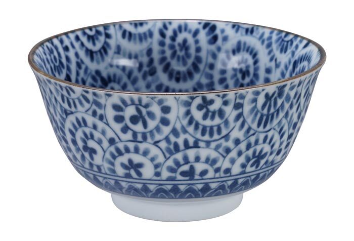 Bol Bleu / Blanc - Bols Mixtes - 12,7 x 6,8 cm 400 ml