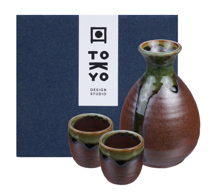 Sakeset Rouge / Vert - Iga Oribe - Ensemble de 3