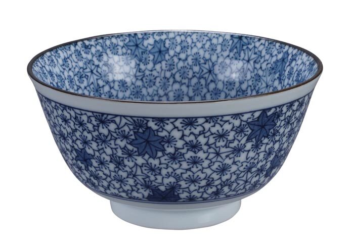 Bol Bleu / Blanc - Bols Mixtes - 12,7 x 6,8 cm 400 ml