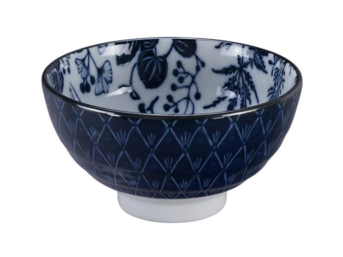 Grue Bol Bleu / Blanc - Flora Japonica - 12 x 6,3 cm 300ml