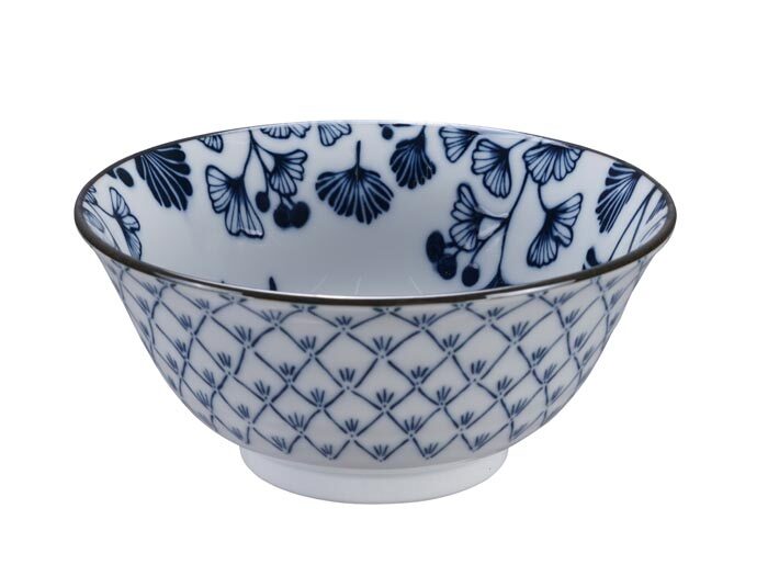 Bol Bleu / Blanc Érable - Flora Japonica - 14,8 x 7 cm 500 ml