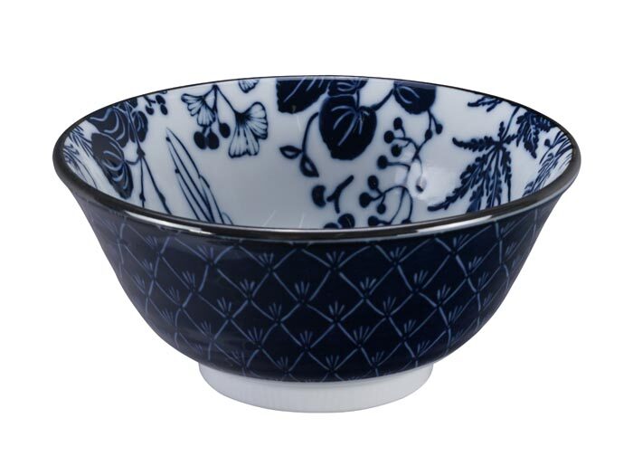 Grue Bol Bleu / Blanc - Flora Japonica - 14,8 x 7 cm 500 ml