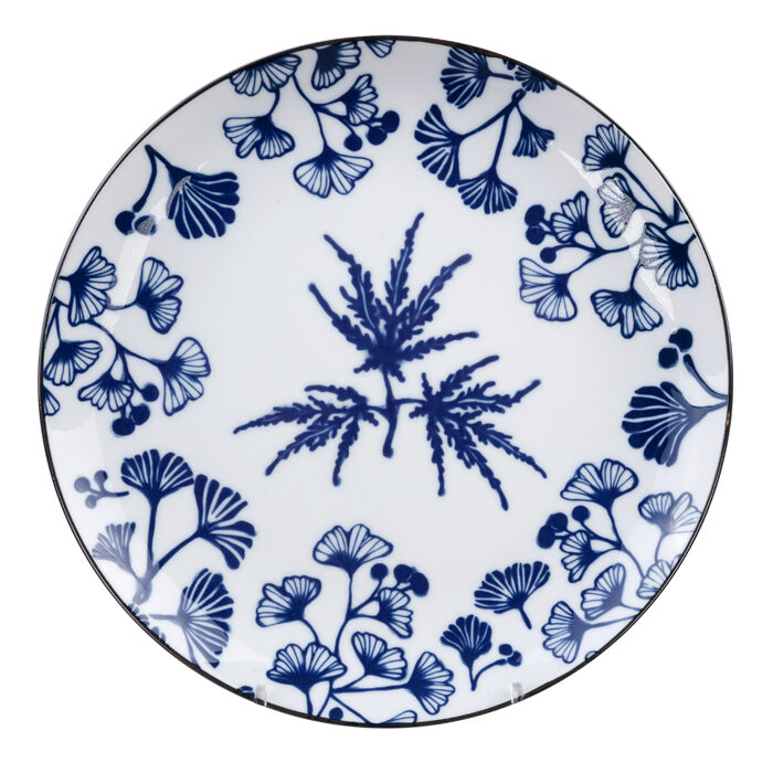 Assiette Bleu / Blanc Ivy - Flora Japonica - 25,7 x 3 cm