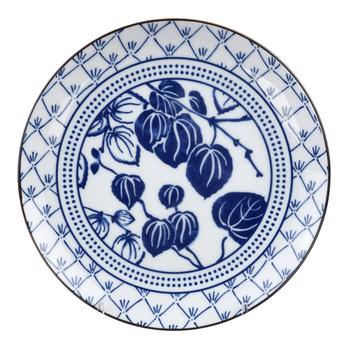 Assiette Bleu / Blanc Ivy - Flora Japonica - 16 x 2 c