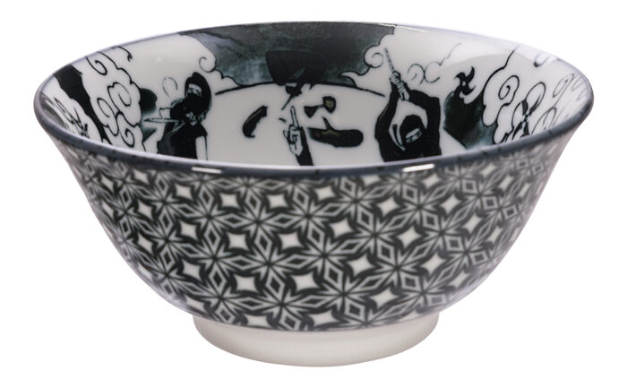 Bol Ninja Noir / Blanc - Bols Mixtes - 14,8 x 7 cm 500 ml