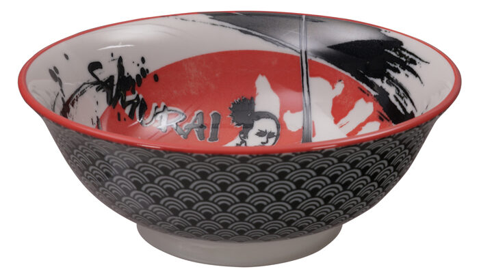 Bol Samouraï Noir / Rouge - Bols Mixtes - 20,3 x 8 cm 1000 ml