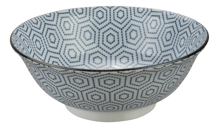 Bol Bleu / Blanc - Bols Mixtes - 20,3 x 8 cm 1000 ml