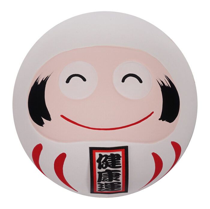 Poupée Daruma Blanc - 6 x 6 x 6 cm