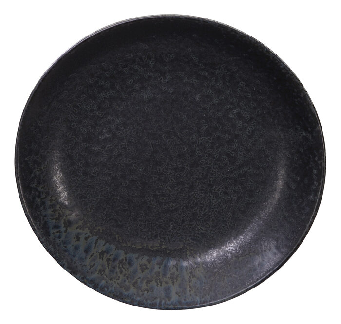 Assiette noire mate - Onyx Noir - 16,5 x 2,5 cm