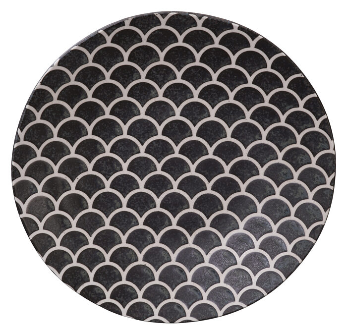 Assiette noire mate - Onyx Noir - 25 x 3,7 cm