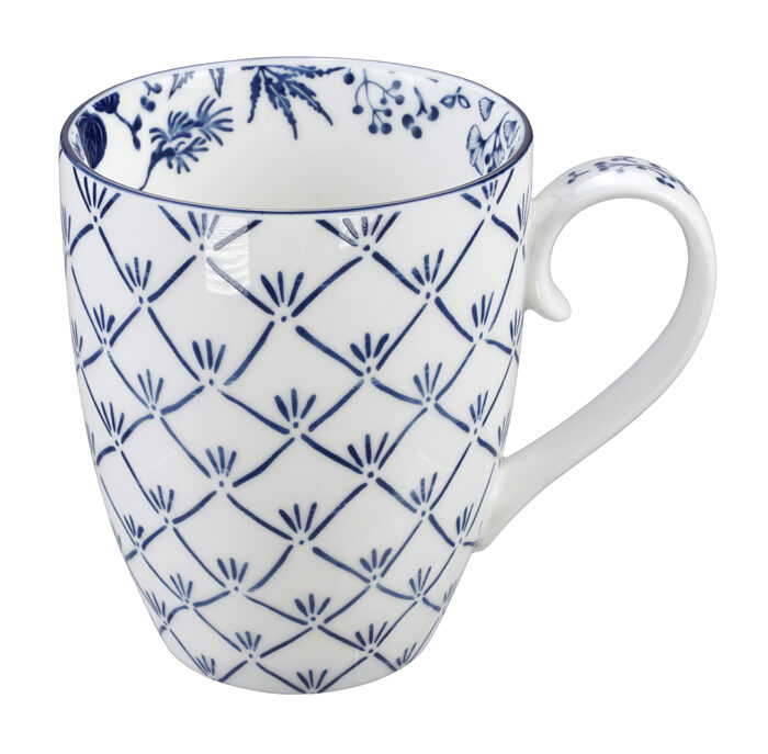 Tasse Bleu / Blanc Érable - Flora Japonica - 8,5 x 10,2 cm 380ml