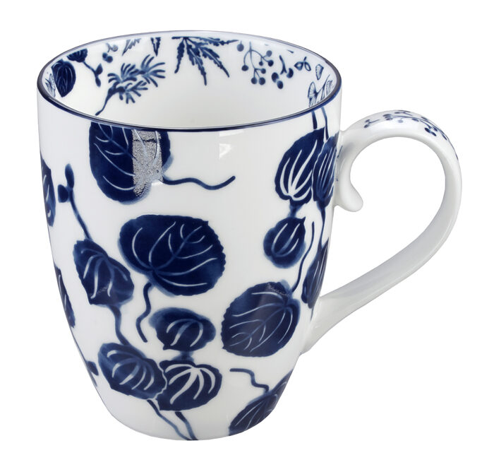 Tasse Bleu / Blanc Ivy - Flora Japonica - 8,5 x 10,2 cm 380 ml
