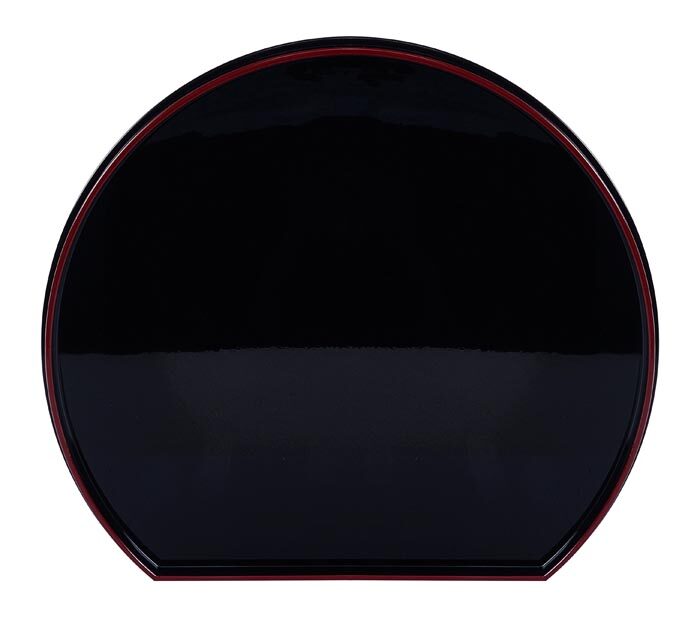 Demi Assietteau Noir / Rouge - Laque - 33cm