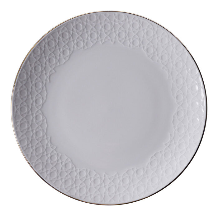 Blanc / Plaques Or Rayures - Blanc Nippon - 28,5 cm