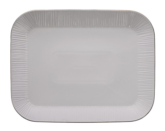 Lignes de plaque Blancs / dorées - Blanc Nippon - 40 x 32 cm