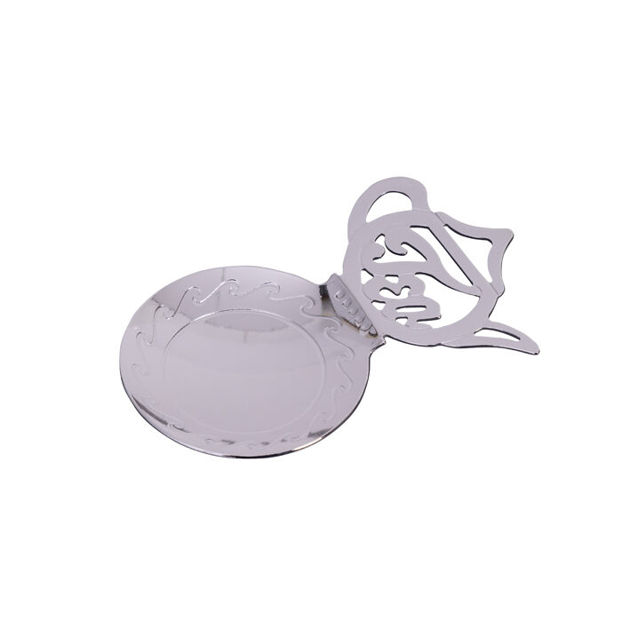 Cuillère en argent pour boîte à thé - Vintage - 5 x 8 cm