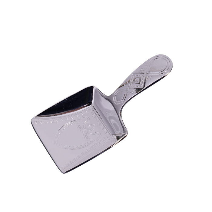 Cuillère en argent pour la poussière de boîte à thé - 3,5 x 7 cm