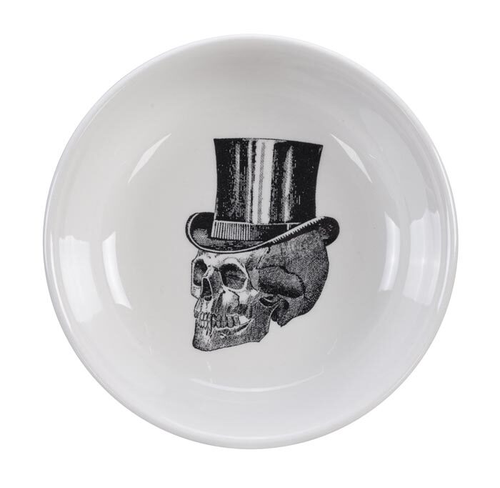 Bol noir / blanc - motif tête de mort - 11 x 3 cm 100 m