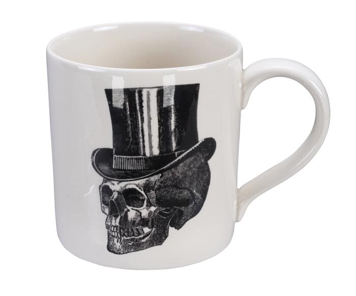 Tasse Noir / Blanc - Crâne - 9 x 9,3 cm 400 ml