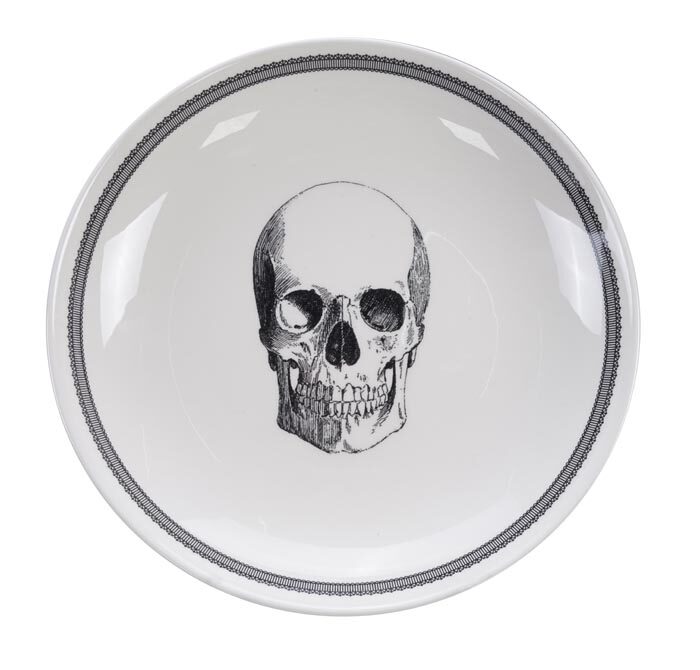 Bol Noir / Blanc - Skull Design - 24,5 x 3,5 cm 1000 ml