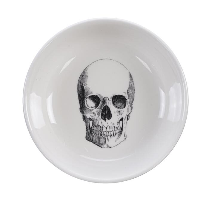 Bol noir / blanc - motif tête de mort - 11 x 3 cm 100 m