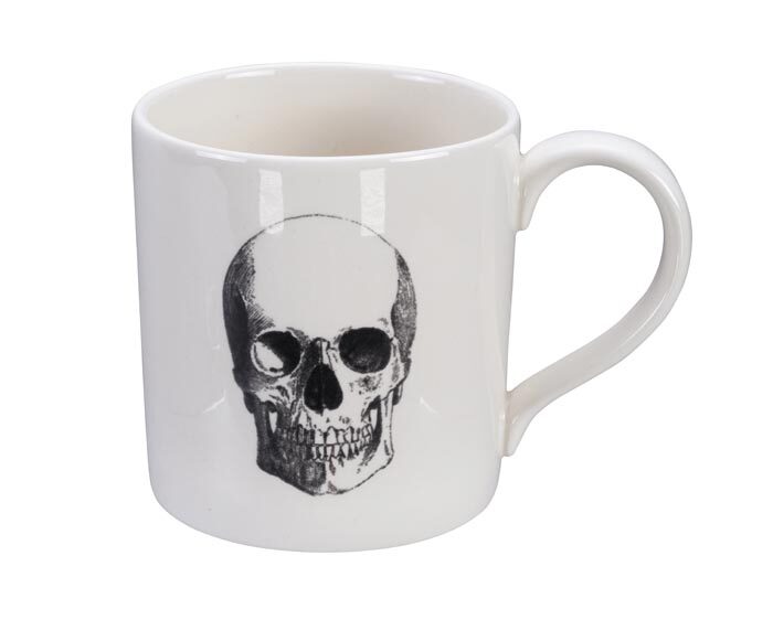 Tasse Noir / Blanc - Crâne - 9 x 9,3 cm 400 ml