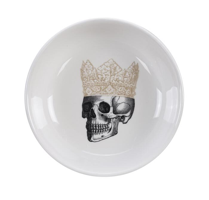 Bol noir / blanc - motif tête de mort - 11 x 3 cm 100 m