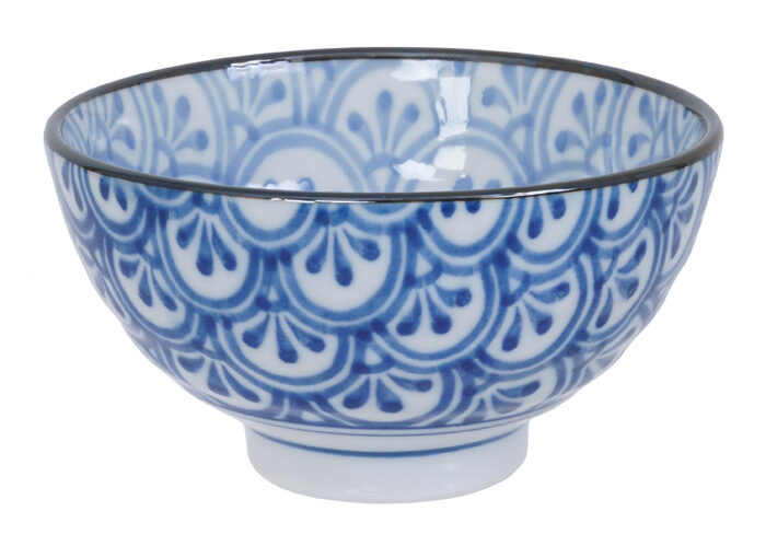 Bol Bleu / Blanc - Bols Mixtes - 12 x 6,5 cm