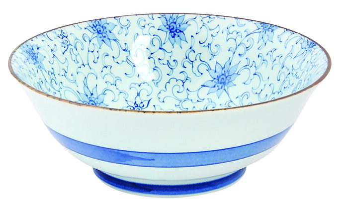 Bol Bleu / Blanc - Bols Mixtes - 19 x 7,5 cm 900 ml