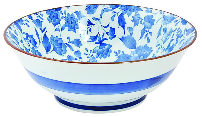 Bol Bleu / Blanc - Bols Mixtes - 19 x 7,5 cm 900 ml
