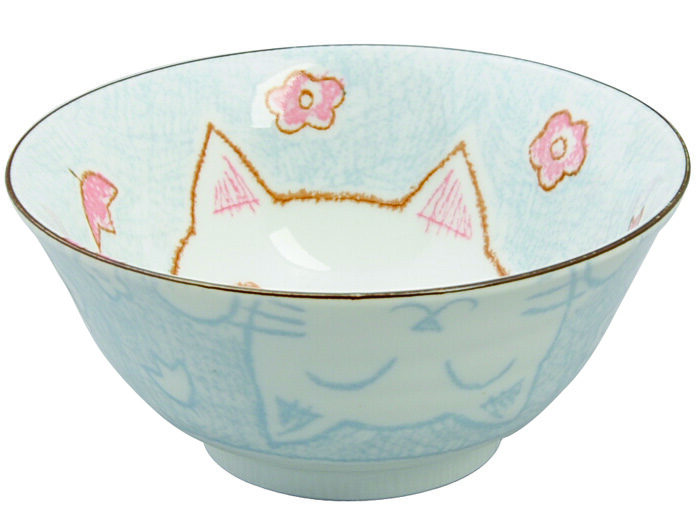 Bol Bleu - Chat Kawai - 15,3 x 3 cm 500 ml