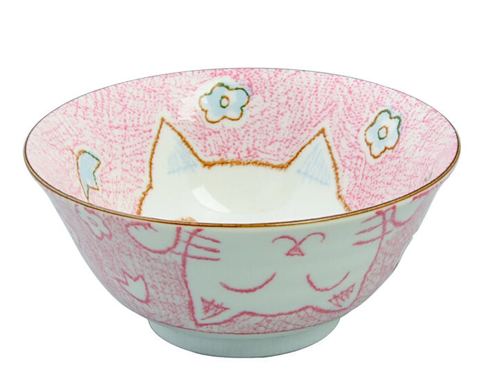 Bol Rose - Chat Kawai - 15,3 x 8 cm 500 m