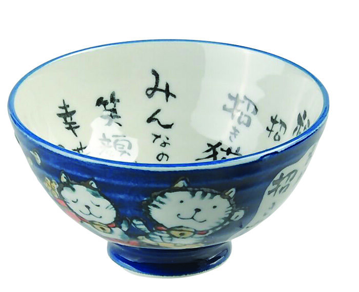 Bol Bleu - Chat Kawai - 11,5 x 6,2 cm 250 ml
