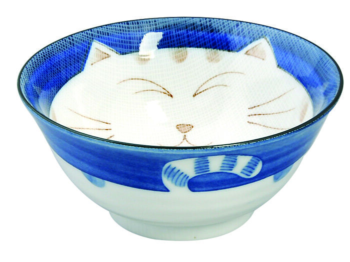 Bol Bleu - Chat Kawai - 15 x 7 cm 500 ml