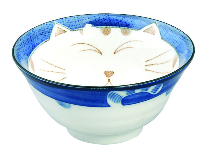 Bol Bleu - Chat Kawai - 13,5 x 6,8 cm 300 ml