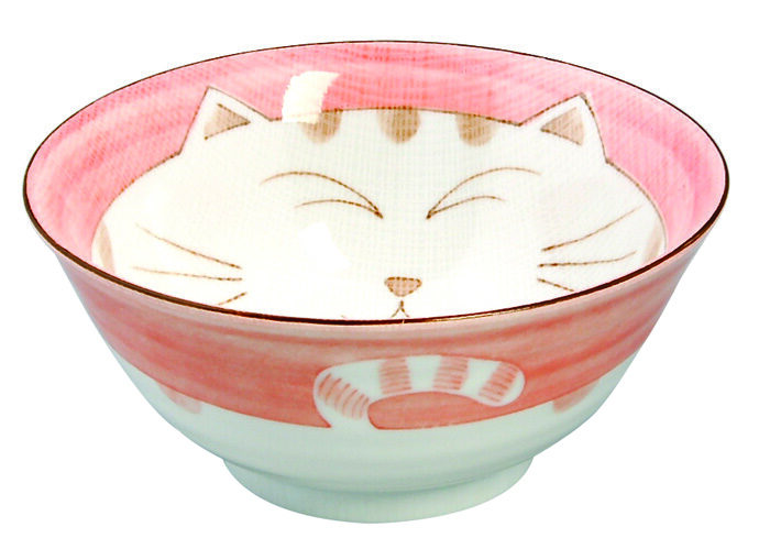 Bol Rose - Chat Kawai - 15 x 7 cm 500 ml