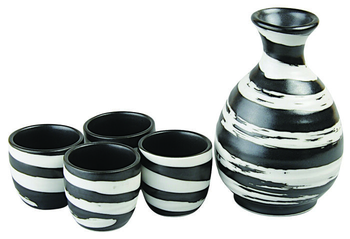 Saké Noir - Ensemble de 4 spirales - 4,2 x 13 cm 250 ml