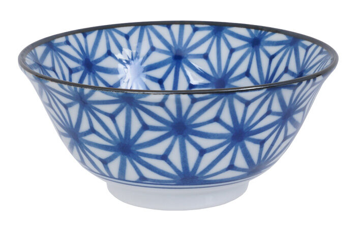Bol Bleu / Blanc - Bols Mixtes - 15 x 6 x 8 cm 450 ml