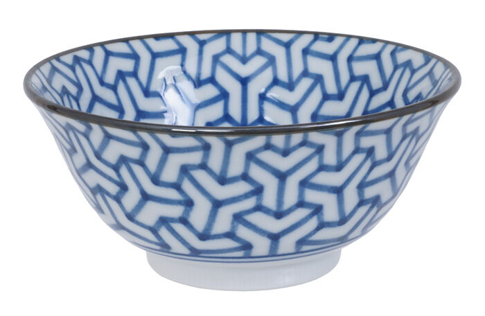 Bol Bleu / Blanc - Bols Mixtes - 15 x 6 cm 450 ml