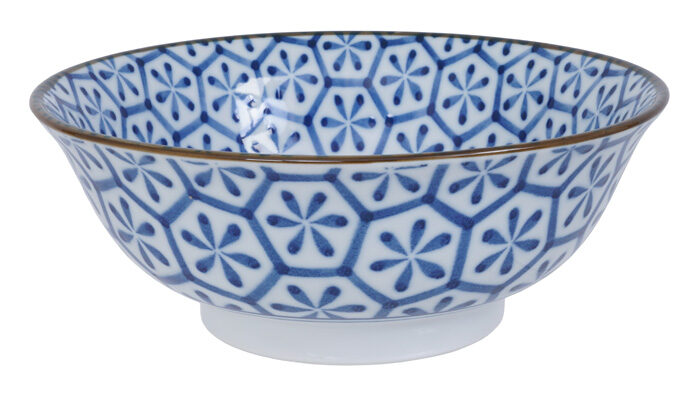Bol Blanc / Bleu - Bols Mixtes - 20,5 x 7 x 8 cm 1000 ml