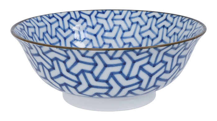 Bol Blanc / Bleu - Bols Mixtes - 20,5 x 7 x 8 cm 1000 ml