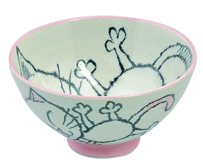 Bol enfant rose - Chat Kawaii - 11,5 x 6 cm 250 ml