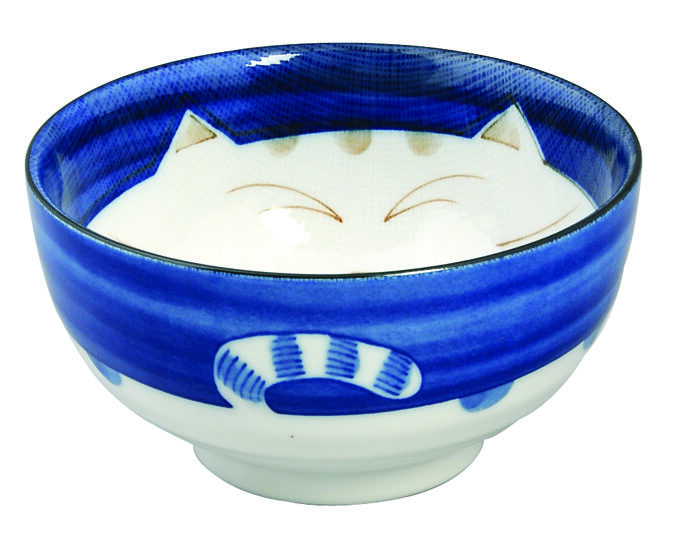 Bol Bleu - Chat Kawai - 16 cm 800 ml