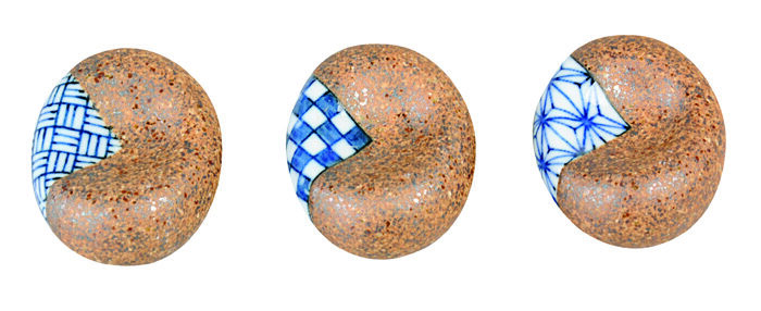 Baguettes Baguettes Bleu / Blanc 3 Dessins - 5,3 x 1,8 cm