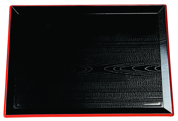 Assietteau Noir / Rouge - Laque - 39 x 29 cm