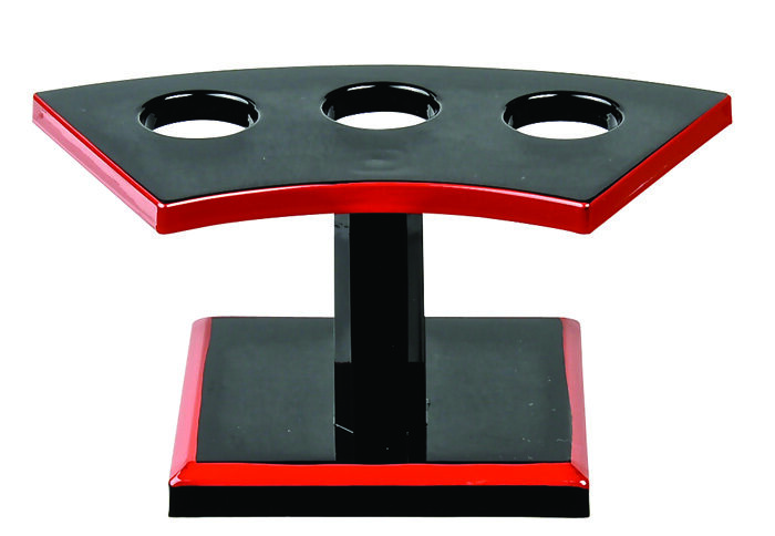 Porte-rouleau de sushi noir / rouge - Laque - Set de 3 rouleaux
