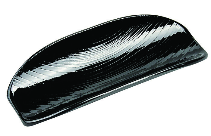 Drap-serviette noir - Laque - 16,5 x 7 cm