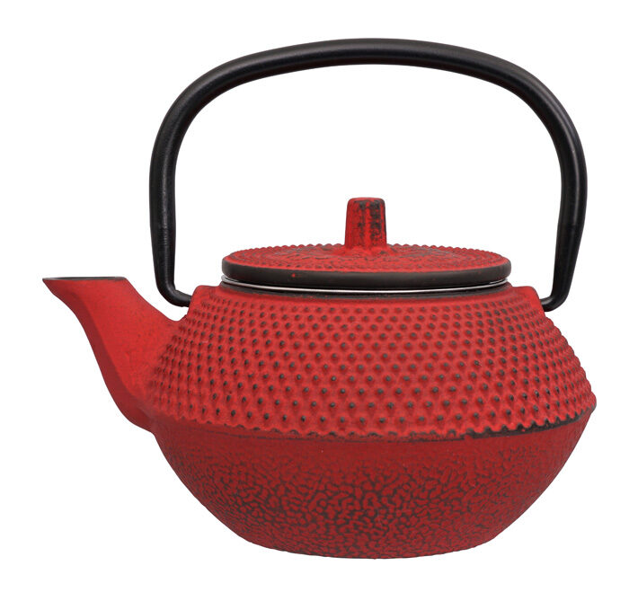 Théière rouge en fonte - Fonte - 13,5 x 11,5 x 8,5 cm 350 ml