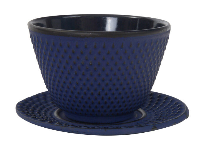 Tasse à thé Bleu avec soucoupe - 7 x 5.5 cm 120 ml