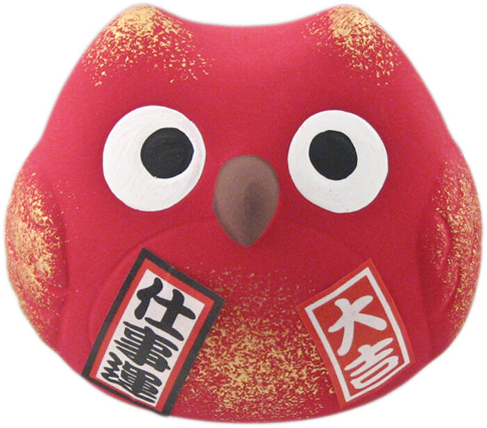 Figurine Hibou Rouge - 5,5 cm